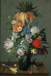 Bloemstilleven met keizerskroon