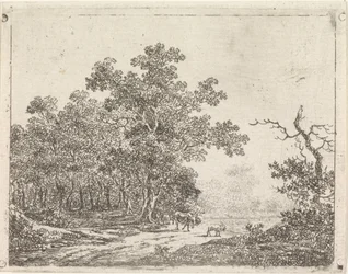 Landschap met eik en vee
