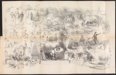 Spotprent in Leidse studentenalmanak, 1856