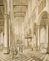 Interieur van de Nieuwe Kerk, Delft
