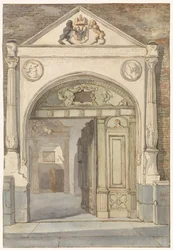 Gezicht in de hal van het stadhuis te Nijmegen