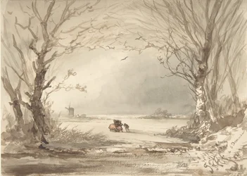 Een winterlandschap, 1854