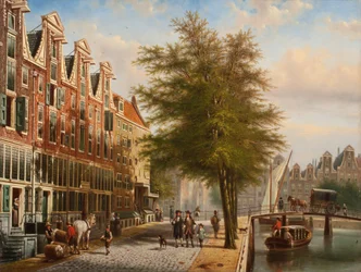 Uitzicht op de Leidsegracht en Herengracht, Amsterdam