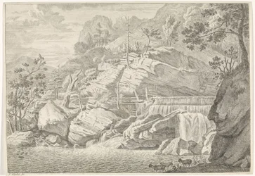 Gezicht op de grote waterval van Chartreuse