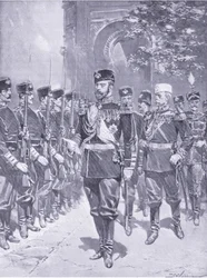 Zijne Keizerlijke Majesteit de Tsaar, illustratie uit Cassells Geschiedenis van de Russisch-Japanse Oorlog Vol 1, ca. 1900