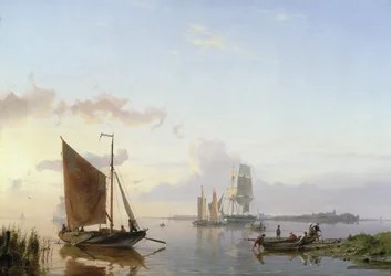 Zeilboten in een estuarium, 1853