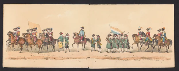 Historische optocht door studenten van de Groningse Hogeschool, 1850 (plaat 2)