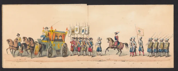 Historische optocht door studenten van de Groningse Hogeschool, 1850 (plaat 4)