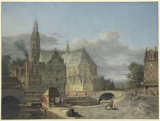 Gezicht op een Nederlandse stad