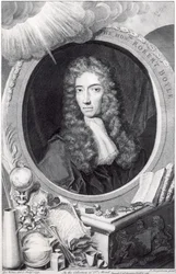 Portret van de Eerwaarde Robert Boyle (1627-91) gegraveerd door George Vertue (1684-1756) 1749