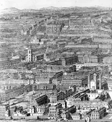 Gezicht op de City of London, 1710