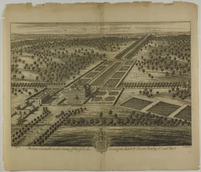 Melton Constable in het Graafschap Norfolk, plaat 51 uit Britannia Illustrata