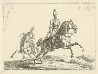 Twee soldaten te paard