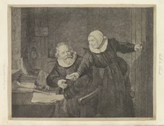 Portret van de scheepsbouwmeester Jan Rijcksen en zijn vrouw