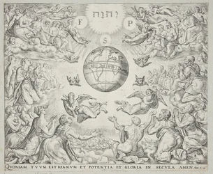 Aanbidding van de Drie-eenheid in de hemel