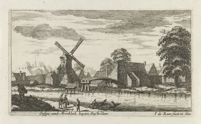 Gezicht op de Morebleek buiten Amsterdam