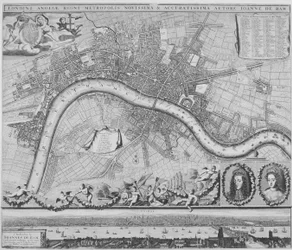 Kaart van Londen, 1690