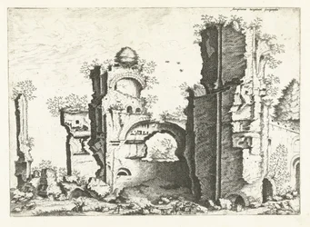 Gezicht op ruïnes, mogelijk de Thermen van Caracalla
