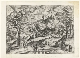 Landschap met doop van Christus