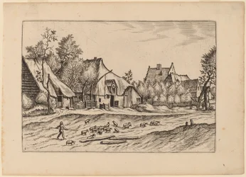 Boerderijen in een Dorp