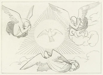 De Aanbidding van de Drie-eenheid, Paradijs, Canto 13 (gravure)