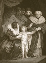 Hertog van York, broer van Edward V, overgedragen door de koningin, gegraveerd door J. Fittler, illustratie uit David Hume