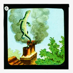 Alice in Wonderland, gekleurde lantaarnplaten