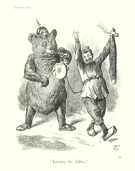 Sir John Tenniel cartoon: "De Tafels Keren"