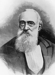 Portret van Agostino Depretis (1813-1887), Italiaanse staatsman en premier van het Koninkrijk Italië, gravure naar foto door Michele Schemboche (actief 1856-ca 1906)