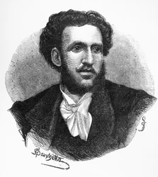 Portret van Iginio Ugo Tarchetti (1839-1869), Italiaanse auteur, dichter en journalist, gravure