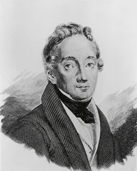 Portret van Pietro Colletta (1775-1831), Italiaanse generaal en historicus, gravure
