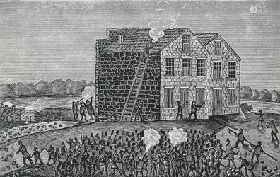 Pro-slavernijmenigte die dominee Elijah Parish Lovejoy vermoordt, 7 november
