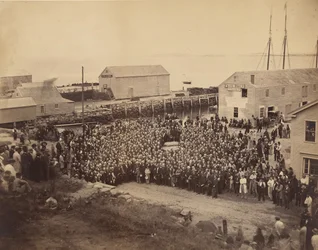 Nationale Congregational Council bij Plymouth Rock, 22 juni 1865