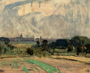 In de buurt van Nottingham (olieverf op doek)
