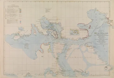 Vergroot plan van Erebus en Terror Bay - De winterkwartieren van Sir John Franklin