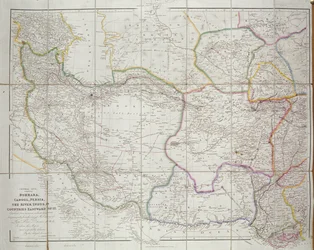 Kaart van Centraal-Azië, 1834