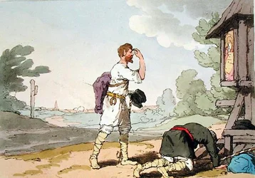 Pelgrims, geëtst door de kunstenaar, gepubliceerd 1804
