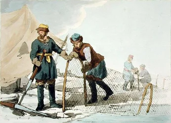 Wintervissen, geëtst door de kunstenaar, gepubliceerd in 1804