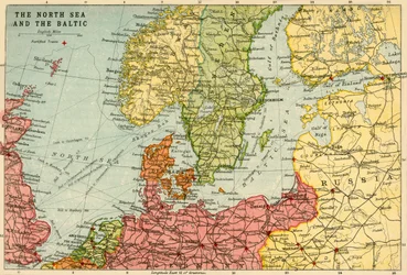 Kaart van de Noordzee en de Oostzee, ca. 1914, ca. 1920