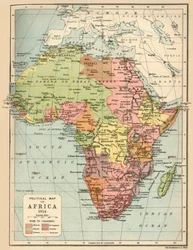 Politieke kaart van Afrika, 1914, 1920
