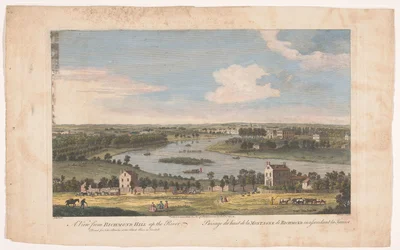 Gezicht op de rivier de Theems te Richmond gezien vanaf Richmond Hill