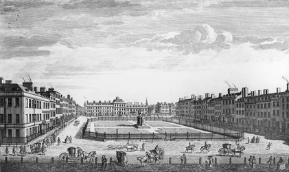 Uitzicht op Leicester Square Londen, 1753