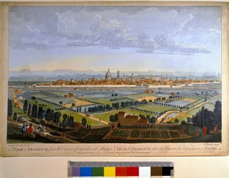 Uitzicht op de stad Florence vanaf het klooster van Capucins in Montughi