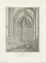 Interieur van de Kathedraal van Lichfield - Lady Chapel: gravure, nd [ca. 1820] (prent)