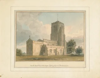 Bedfordshire - kerk van Cockayne Hatley, 1817
