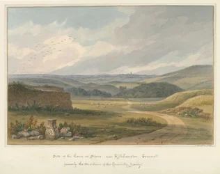 Cornwall - Kilkhampton - Locatie van Huis bij Stowe, 1827