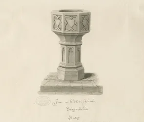 Doopvont in Blore Kerk