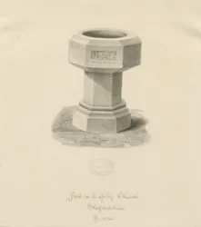 Doopvont in Lapley Kerk