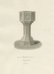 Doopvont in Rolleston Kerk