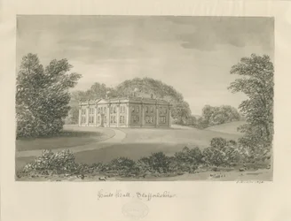 Hints Hall: sepia tekening